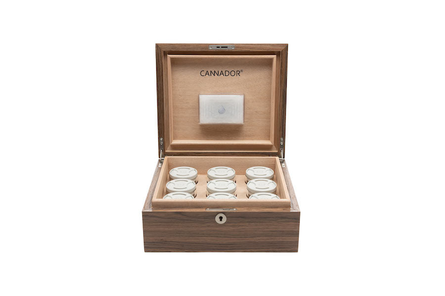 9 strain cannabis humidor storage box